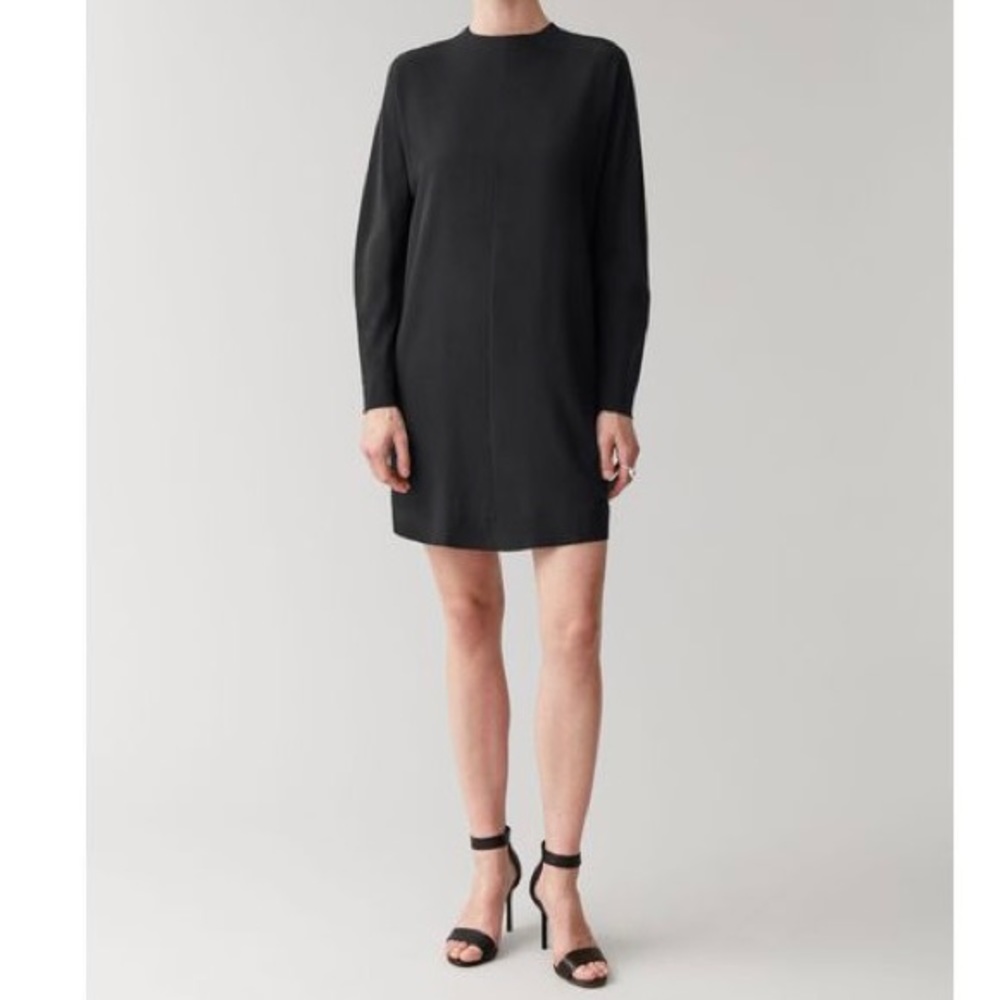 COS Zipped Mulberry Silk Dress black size 4